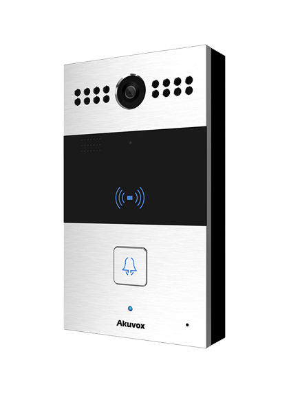 Akuvox R26CF IP Door Intercom Unit with 1 Call Button (Video & Card reader), incl. Flush Mount Backbox