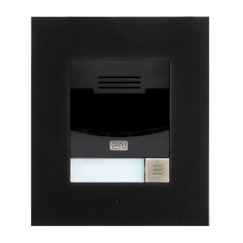 9155301CBF Solo (Flush Mount) 1 Button Intercom with Camera - Black