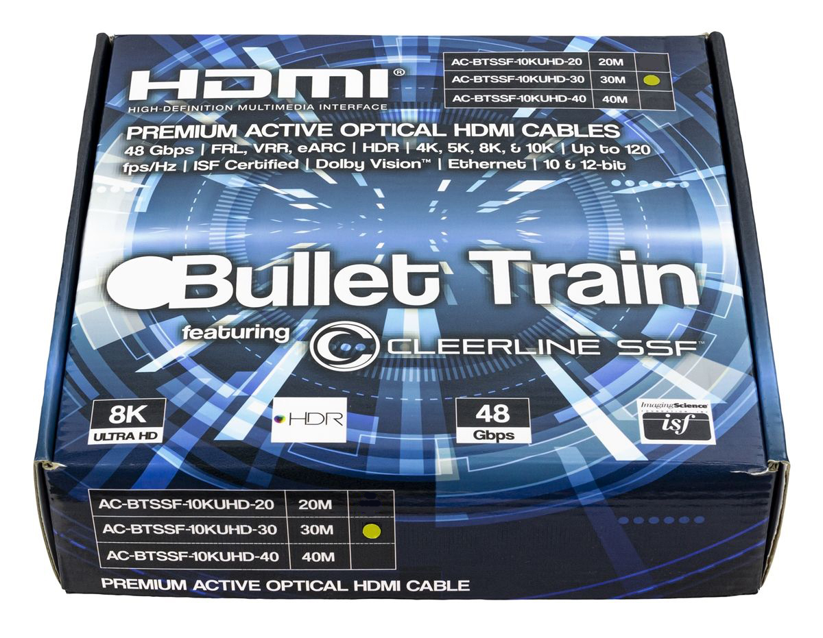 AC-BTSSF-10KUHD-30 Bullet Train 48Gbps Long Haul Fiber HDMI Cable 30 Meters (98.4 Feet)