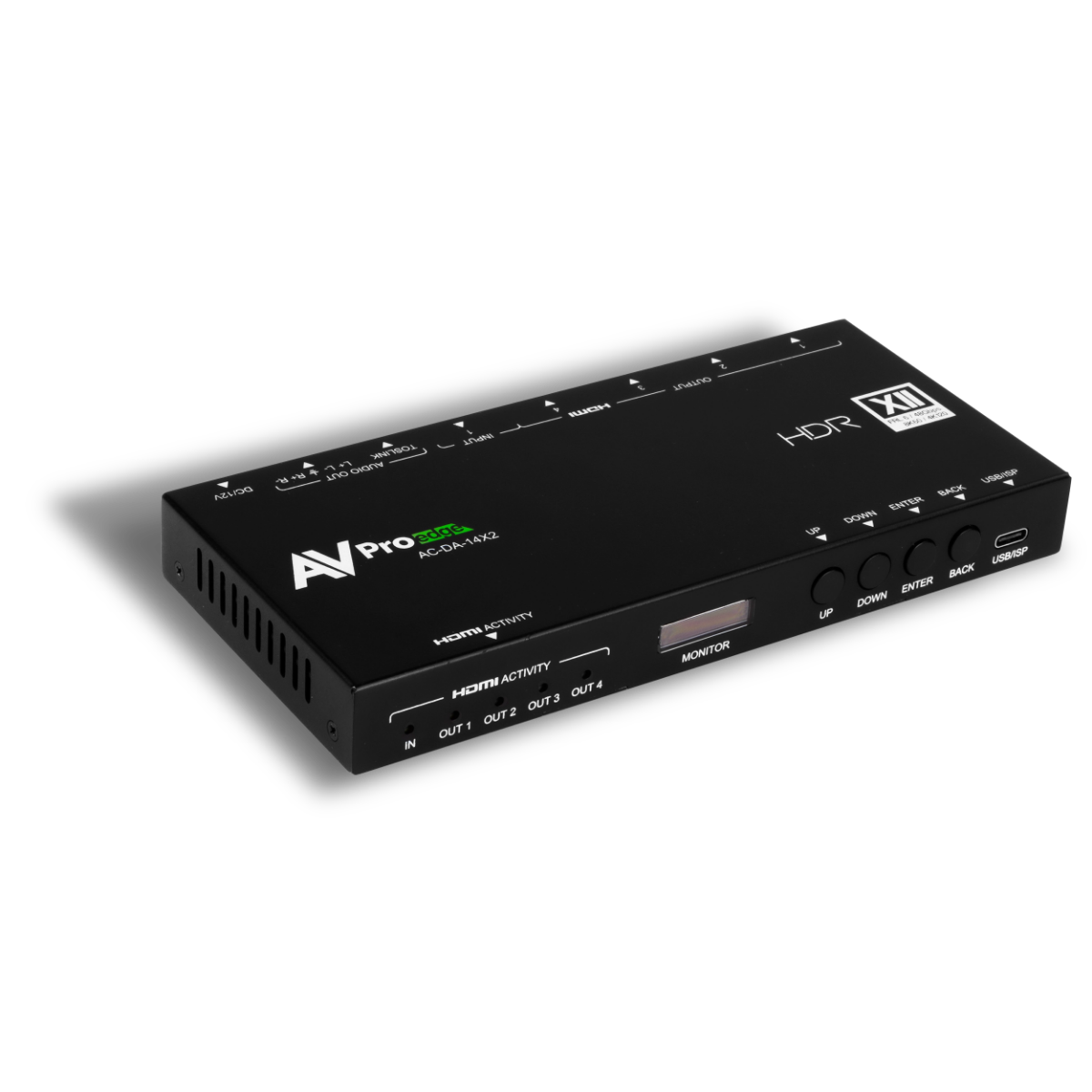 AVProEdge AC-DA-14X2 48Gbps 1x4 HDMI Distribution Amplifier