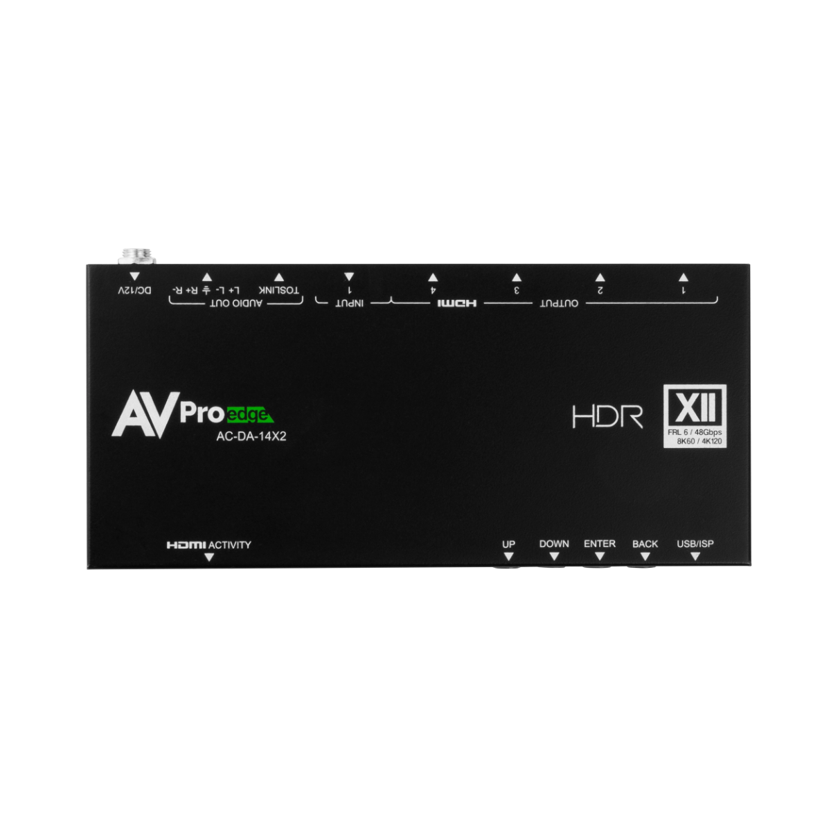 AVProEdge AC-DA-14X2 48Gbps 1x4 HDMI Distribution Amplifier