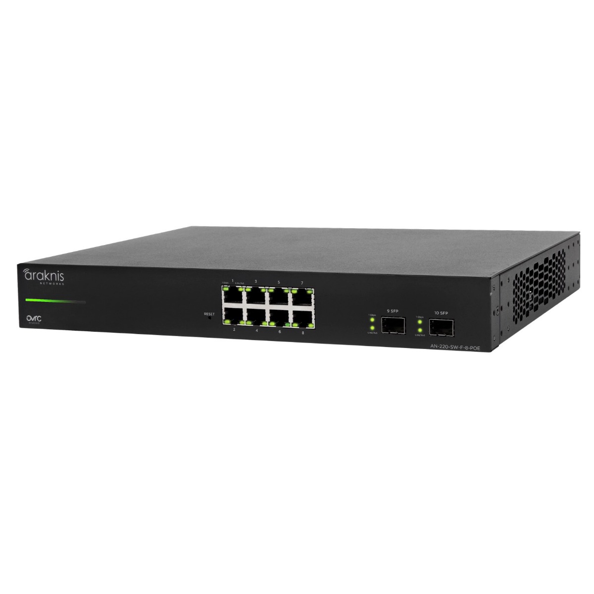 AN-220-SW-F-8-POE 220-series 8-port L2 Managed Gigabit Switch with PoE+