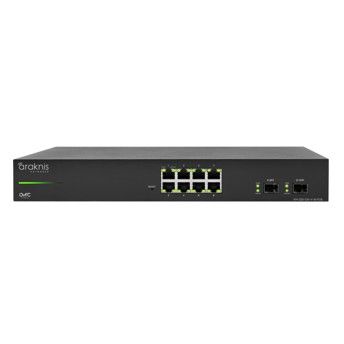 AN-220-SW-F-8-POE 220-series 8-port L2 Managed Gigabit Switch with PoE+