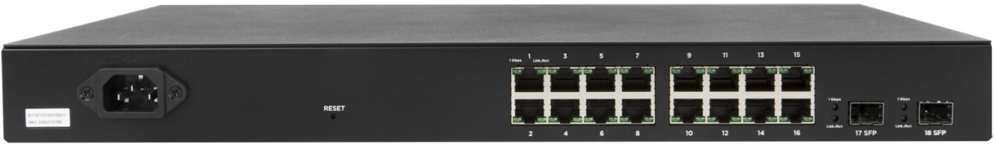 Araknis Networks AN-220-SW-R-16-POE 220 Series Layer 2 Managed Gigabit Switch with Partial PoE+ and Rear Ports