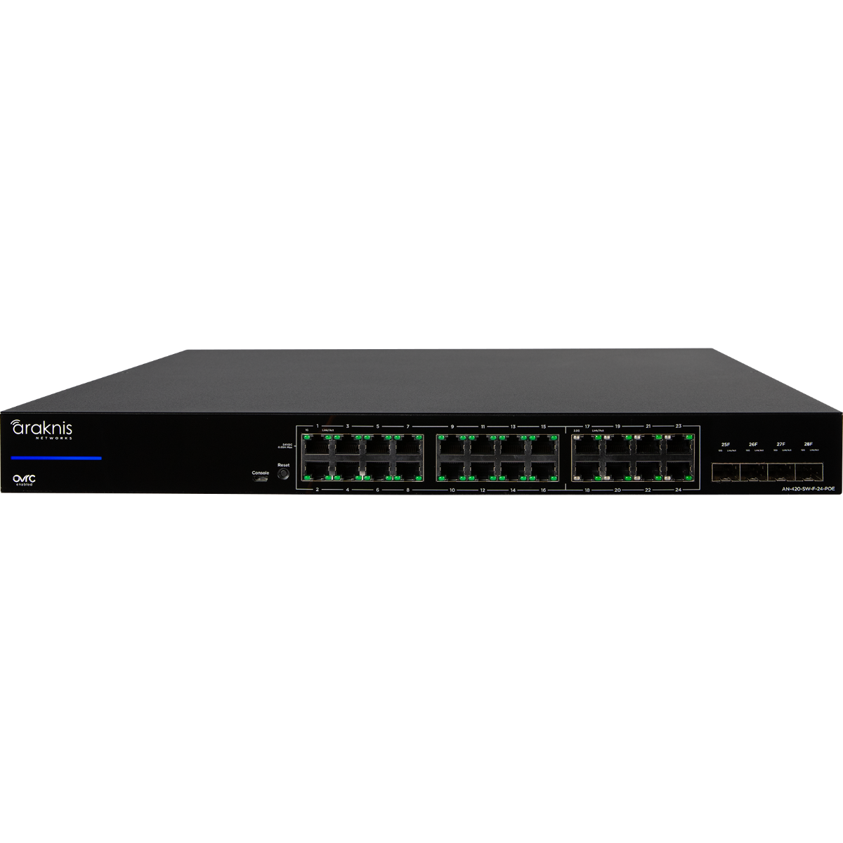 Araknis AN-420-SW-F-24-POE 420 Series PoE+ Network Switch 24 Ports Front