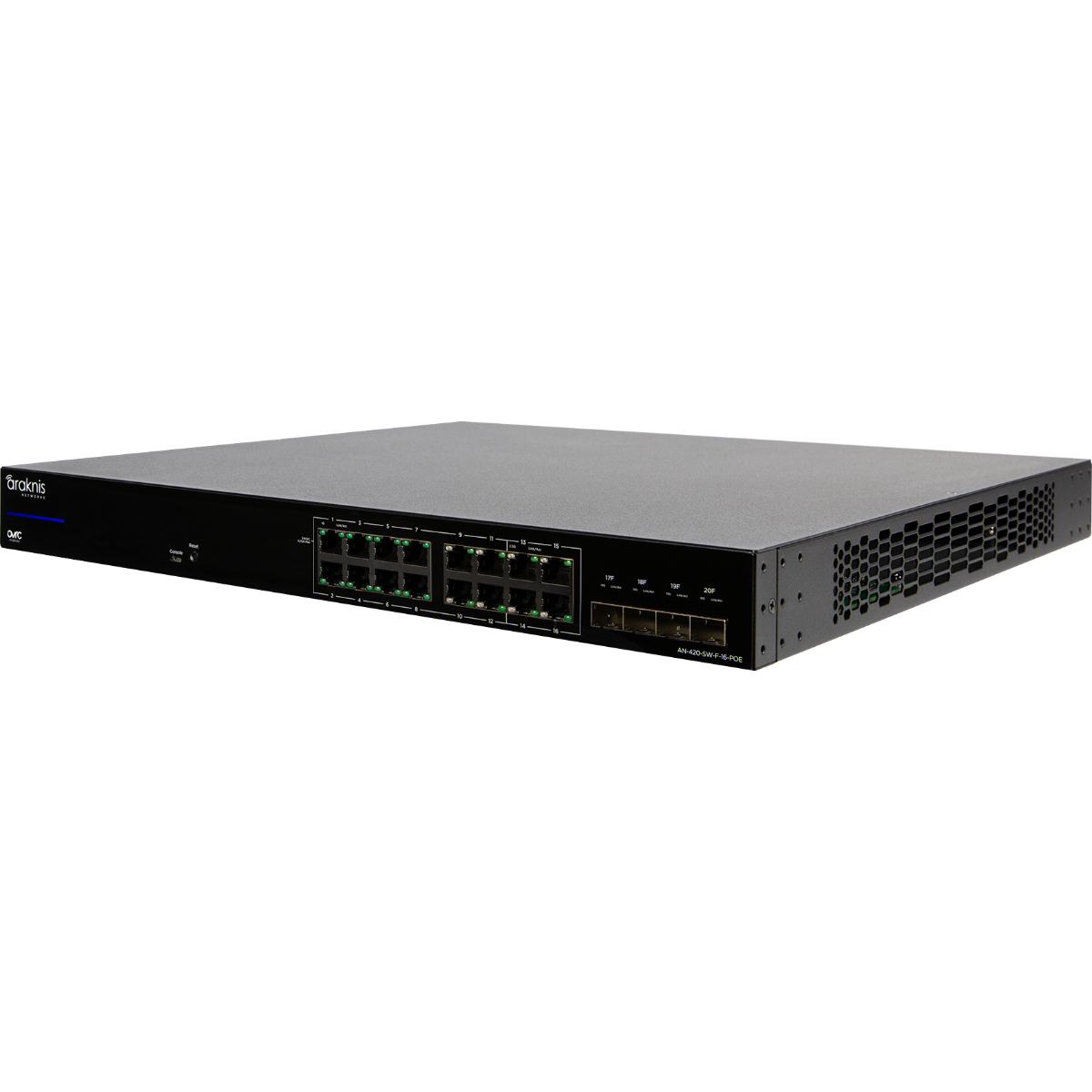 Araknis AN-420-SW-F-16-POE 420 Series PoE+ Network Switch 16 Ports Front