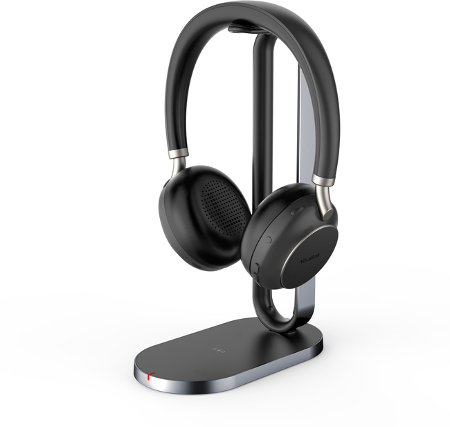 Yealink BH76-A-BL-TEAMS-CS Bluetooth Headset with Charging Stand, USB-A, Black (Compatible with Microsoft Teams)