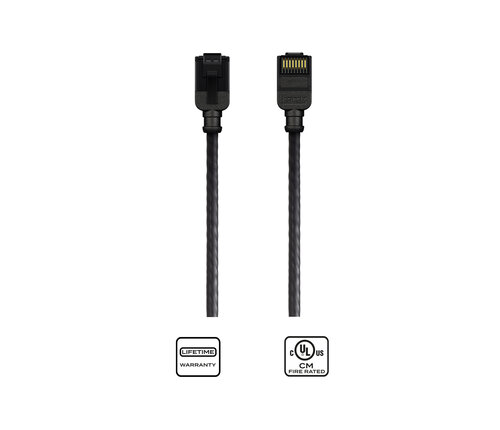 K23045-0015-BK 0.15 meter CAT6 slim profile network patch cord | Black