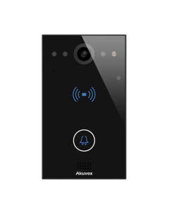 Akuvox E11R Compact IP Door Intercom with 1 Call Button (Video & Card reader), incl. Surface Mount Back Plate