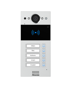 Akuvox R20B3S Compact IP Door Intercom Unit with 3 Buttons (Video & Card reader), incl. Surface Mount Plate