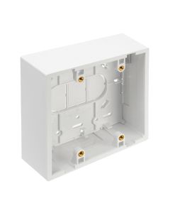 42777-2WA Surface-Mount Back Box, Dual Gang, 1.89inch Box Depth, White