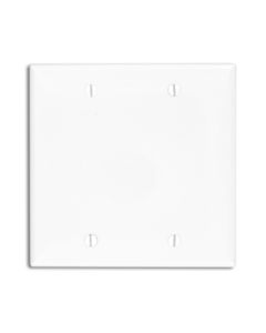 Double Gang J Box Blanking Plate - White Plastic