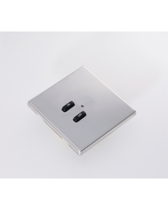 RLM-020-PS 2 Button Flush Screwless Front Plate Kit - Polished Steel