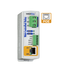 WebRelay X-WR-1R12-1I-E - Single Relay Output & Input, PoE & DC