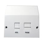 AS-U-FAC-UK-WHT-100 BT Master NTE Front with Integrated ADSL FIlter