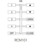 RCM-101 10 Button Wls module 4 Scene off raise lower open stop close