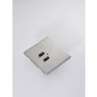 RLM-020-SS 2 Button Flush Screwless Front Plate Kit - Stainless Steel
