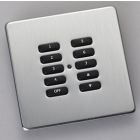 RLF-100-SS Wireless 10 Button Screwless Cover Plate Kit - Brushed Steel