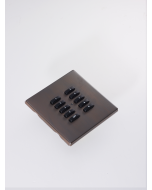 RLM-100-CB 10 Button Flush Screwless Front Plate Kit- Chocolate Bronze