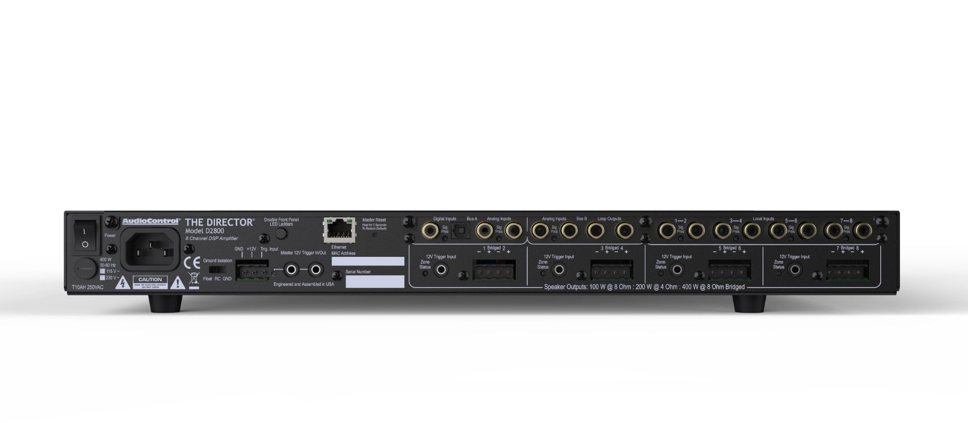 AudioControl 8611563 Director D2800 8-Channel Network DSP Amplifier