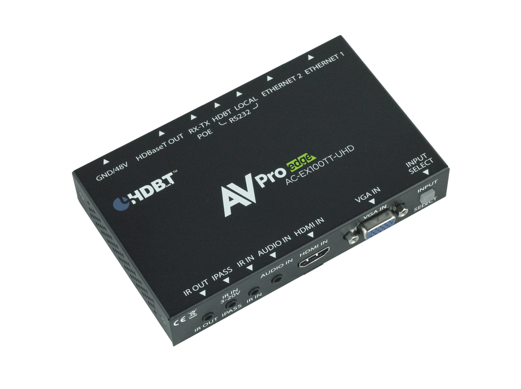 AC-EX100TT-UHD-KIT Table Top VGA/HDMI Auto-Sensing HDBaseT Transmitter Receiver Extender Set