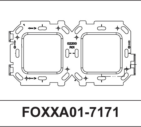 eelectron FOXXA01-7171 Metal Mounting Frame For Double Frames 71X71