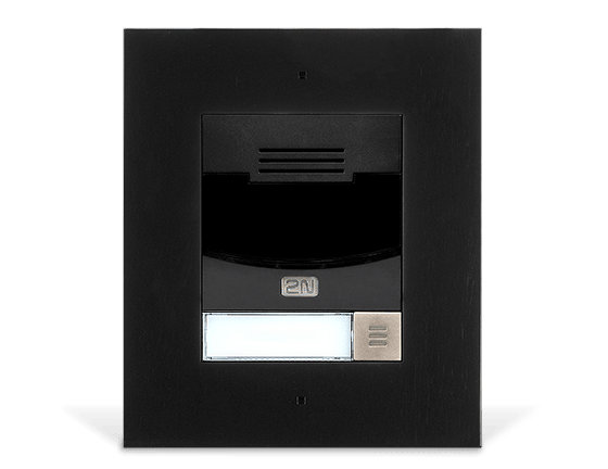 9155301CBF Solo (Flush Mount) 1 Button Intercom with Camera - Black