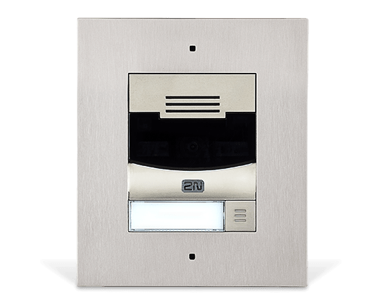 9155301CF Solo (Flush Mount) 1 Button Intercom with Camera - Brushed Nickel