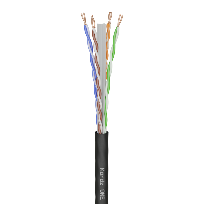 K13002-305M-BK ONE CAT6 U/UTP 24AWG LSZH 305 meter - Black