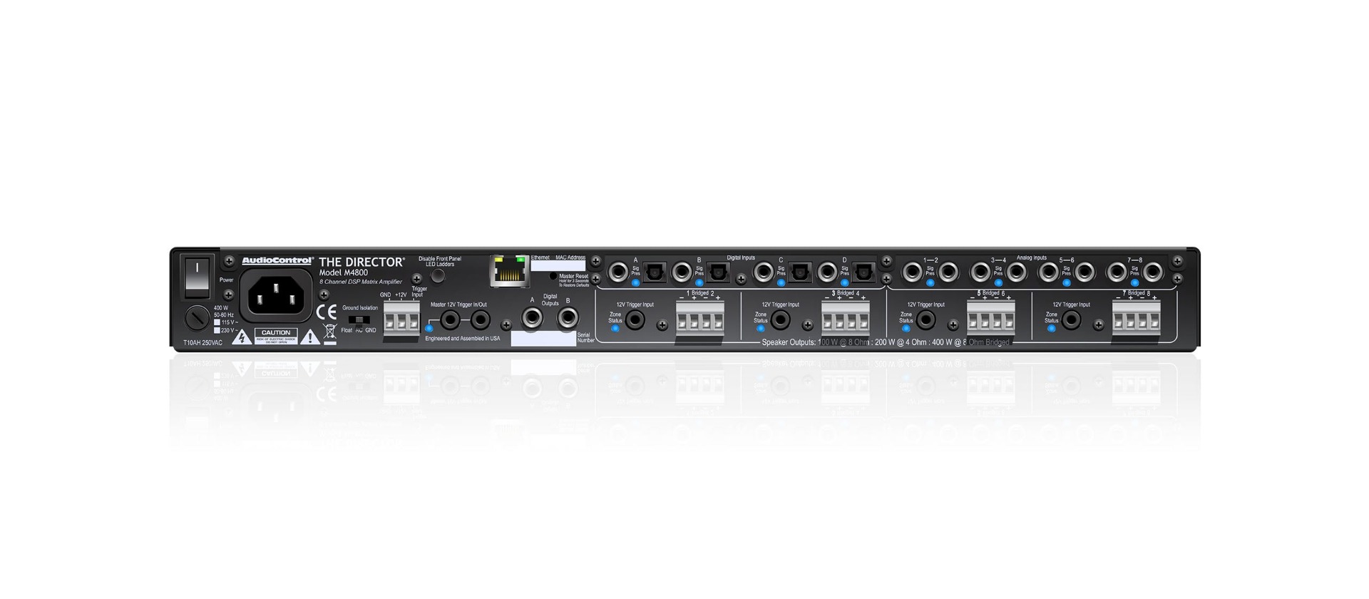 AudioControl 8611393 Director M4800 8-Channel DSP Matrix Amplifier