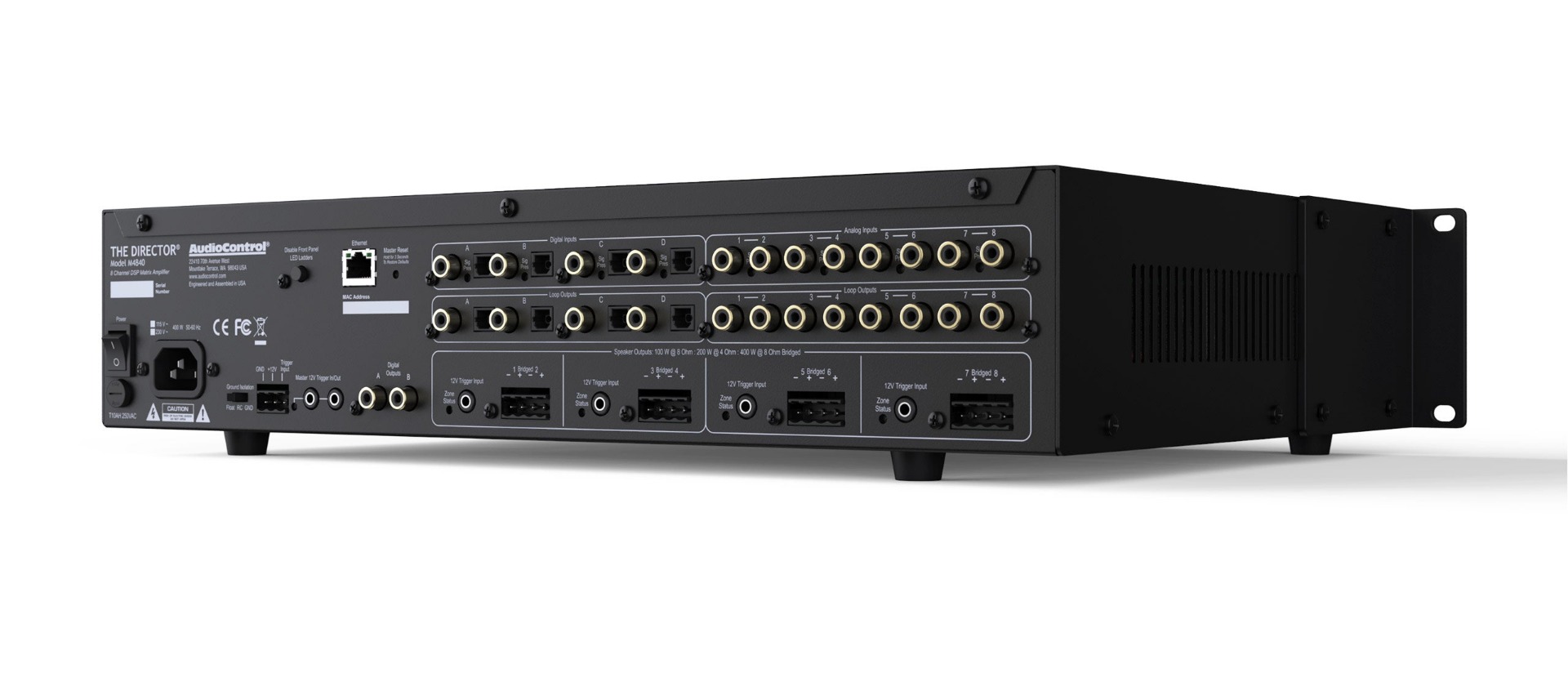 AudioControl 8611593 Director M4840 8-Channel DSP Matrix Amplifier