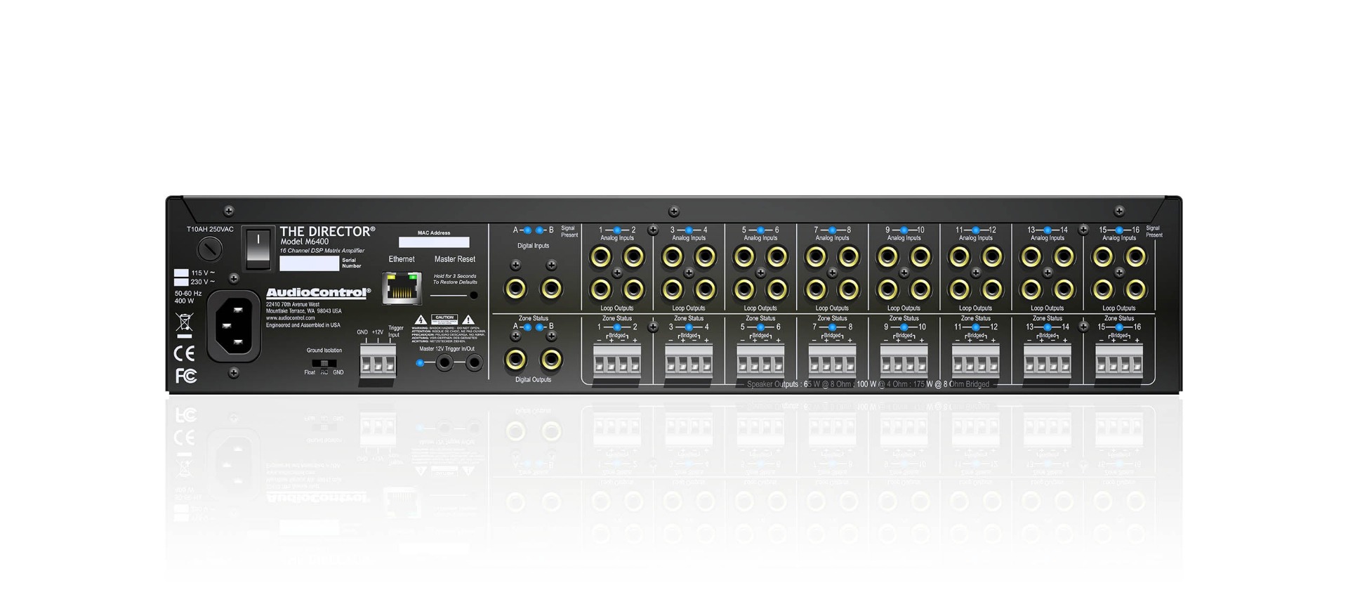 AudioControl ACP-DMZ-M6400 Director M6400 16-Channel DSP Matrix Amplifier