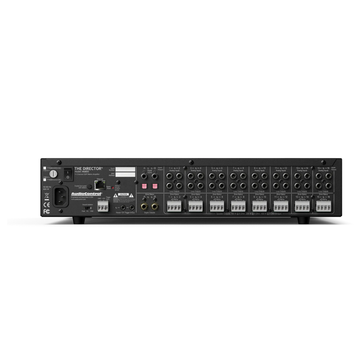 AudioControl 8611373 Director M6800 16-Channel DSP Matrix Amplifier