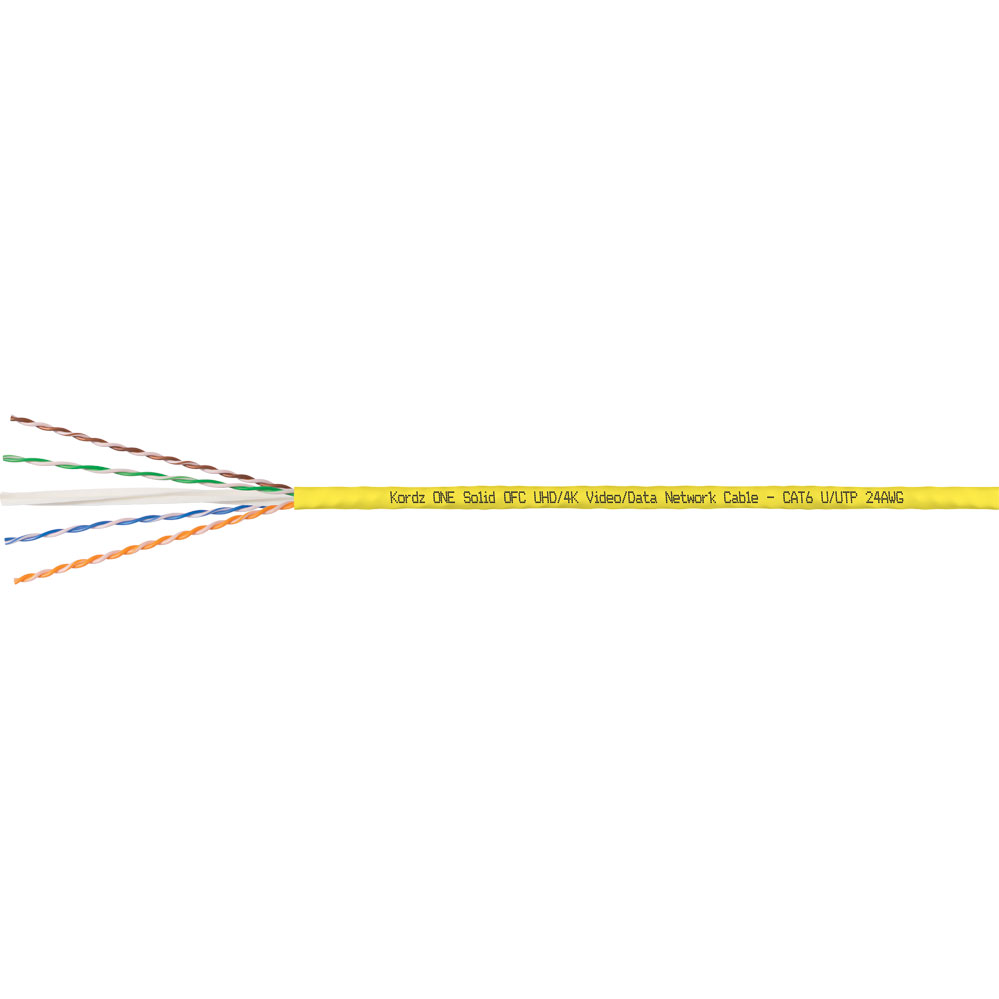 K13002-305M-YL ONE CAT6 U/UTP 24AWG LSZH 305 meter - Yellow