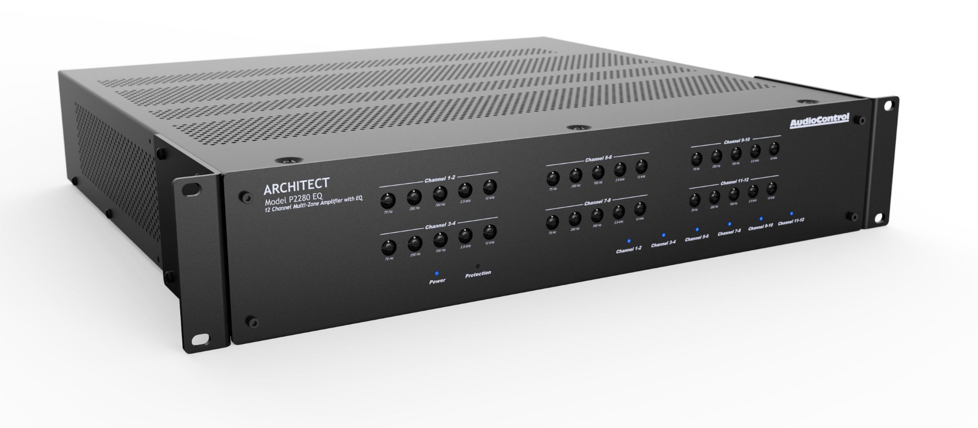 AudioControl 8611343 Architect P2280 EQ 12-Channel  Multi-Zone Amplifier with EQ