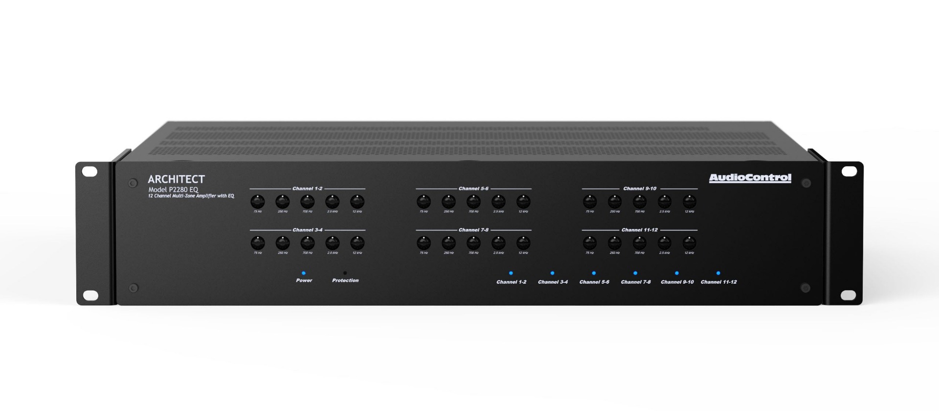 AudioControl 8611343 Architect P2280 EQ 12-Channel  Multi-Zone Amplifier with EQ