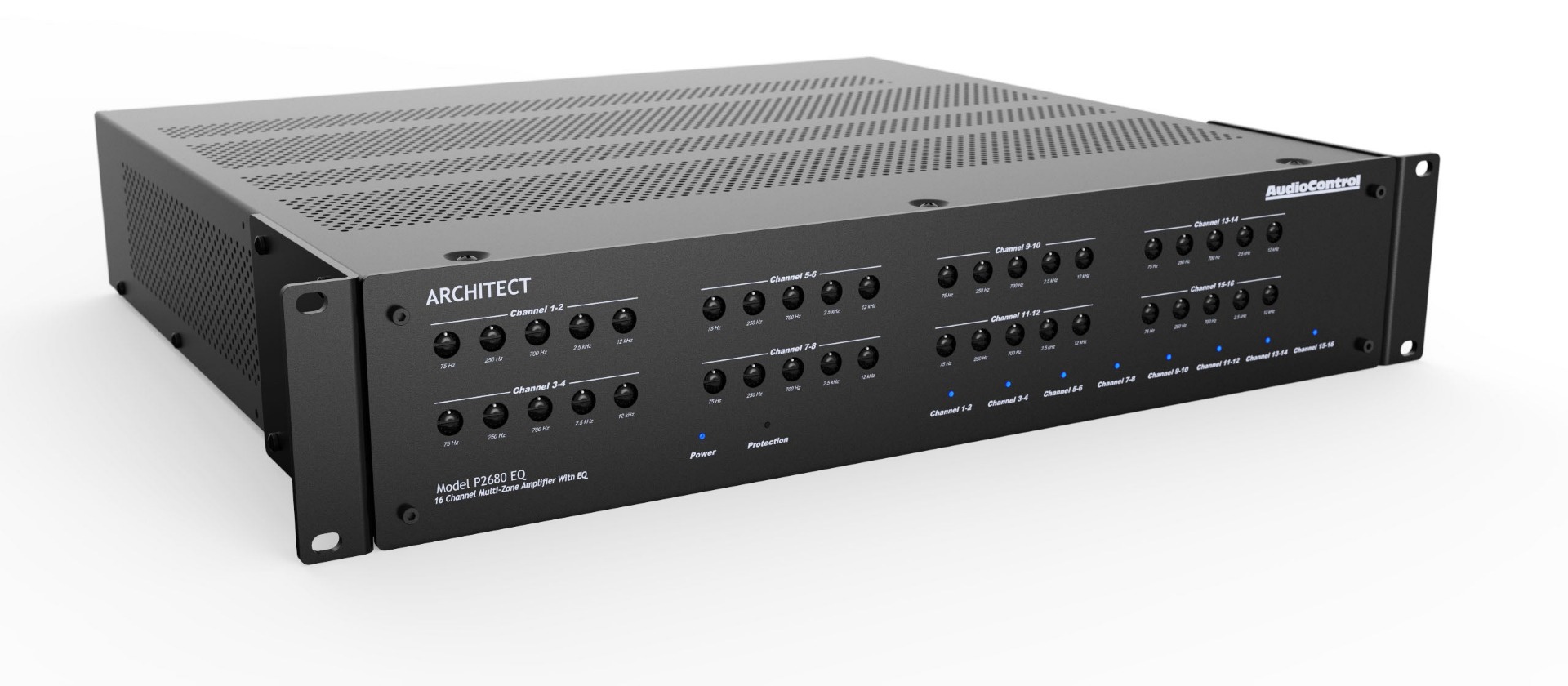 AudioControl 8611333 Architect P2680 EQ 16-Channel Multi-Zone Amplifier with EQ