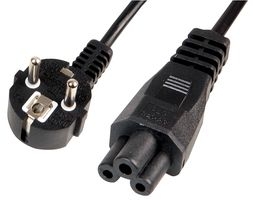 PE01099 IEC C5 Cloverleaf to Schuko (EU) Plug