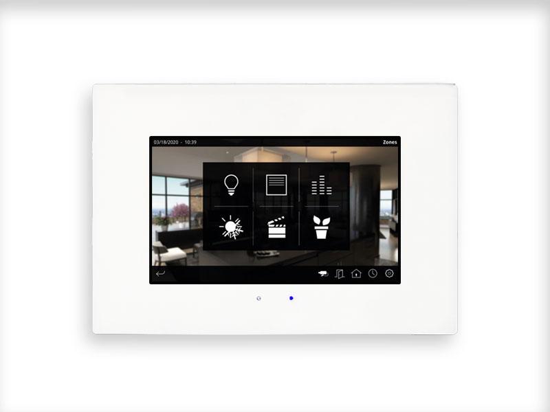 eelectron 7” Capacitive Touch Panel With Ip Connectivity And Door Phone Function - Glass - White