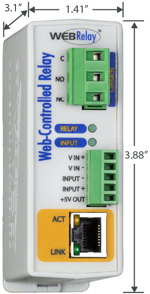 WebRelay X-WR-1R12-1I-E - Single Relay Output & Input, PoE & DC